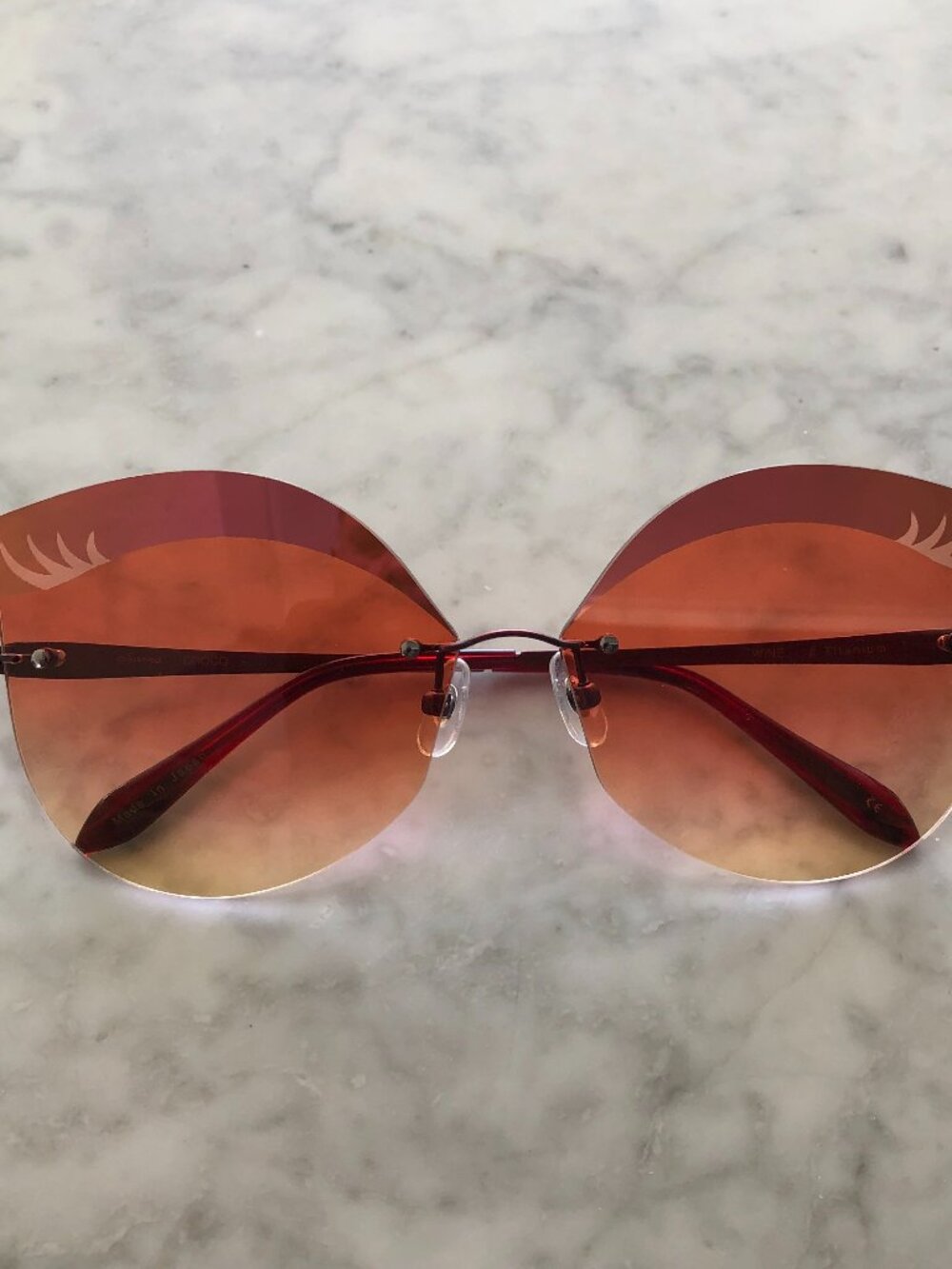 NEW SAMA EYEWEAR SUNGLASSES MODEL CROCO IN WINE COLOR TITANIUM